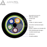 Cable Aéreo Antiroedor 48 hilos G652.D Homologado